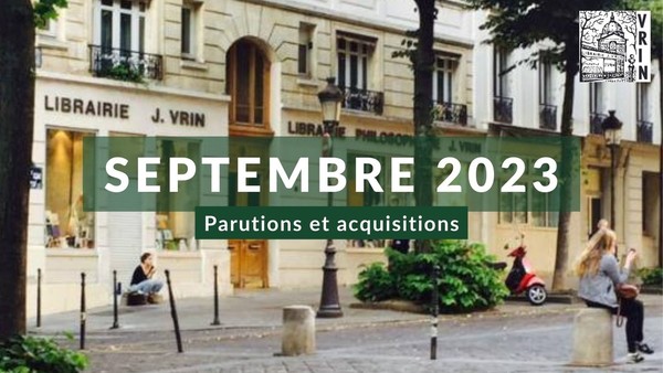 Parutions et acquisitions septembre 2023