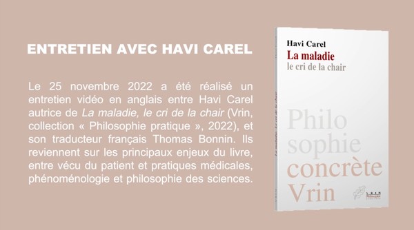 Entretien avec Havi Carel, autrice de La maladie. Le cri de la chair