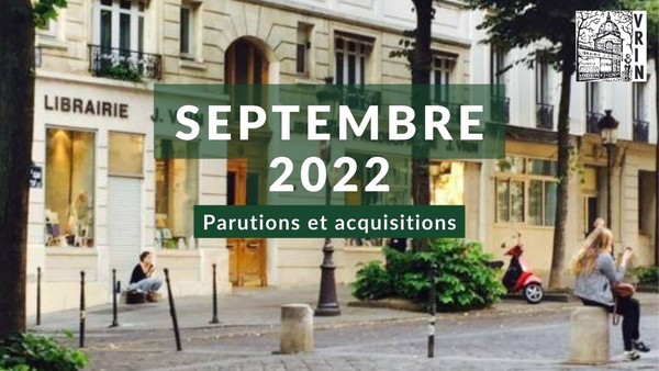 Parutions et acquisitions septembre 2022