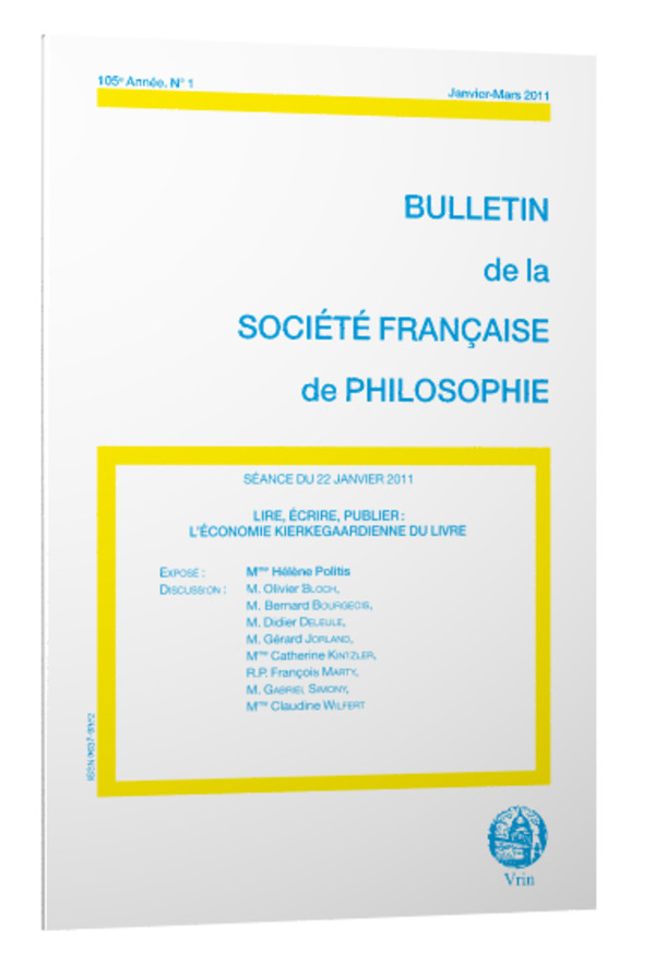 Lire, écrire, publier L’économie kierkegaardienne du livre