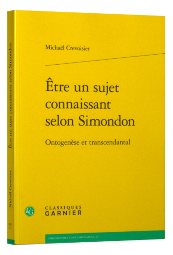 Être un sujet connaissant selon Simondon