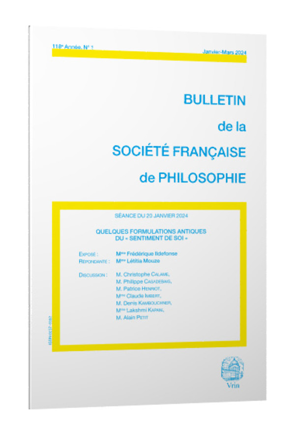 Quelques formulations antiques du « sentiment de soi »