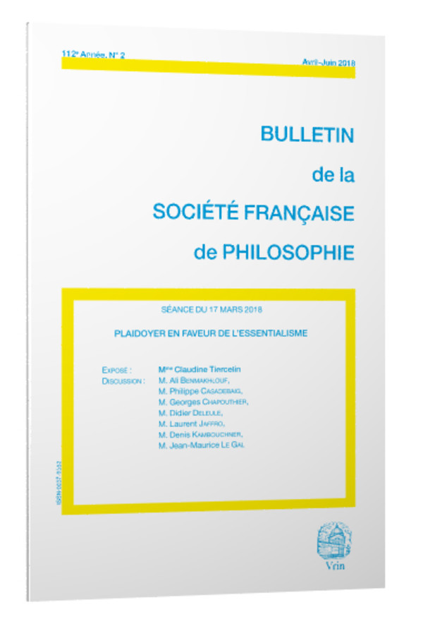 Plaidoyer en faveur de l’essentialisme