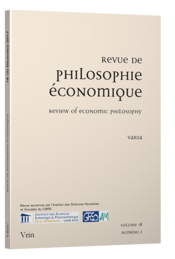 La philosophie économique au Japon / Economic Philosophy in Japan