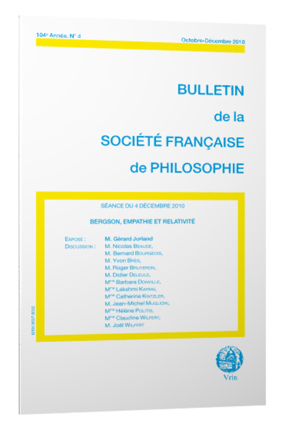 Bergson Empathie et relativité