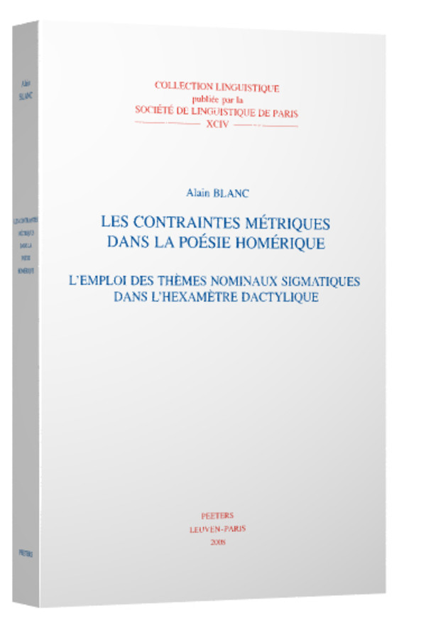 Les contraintes métriques dans la poésie homérique
