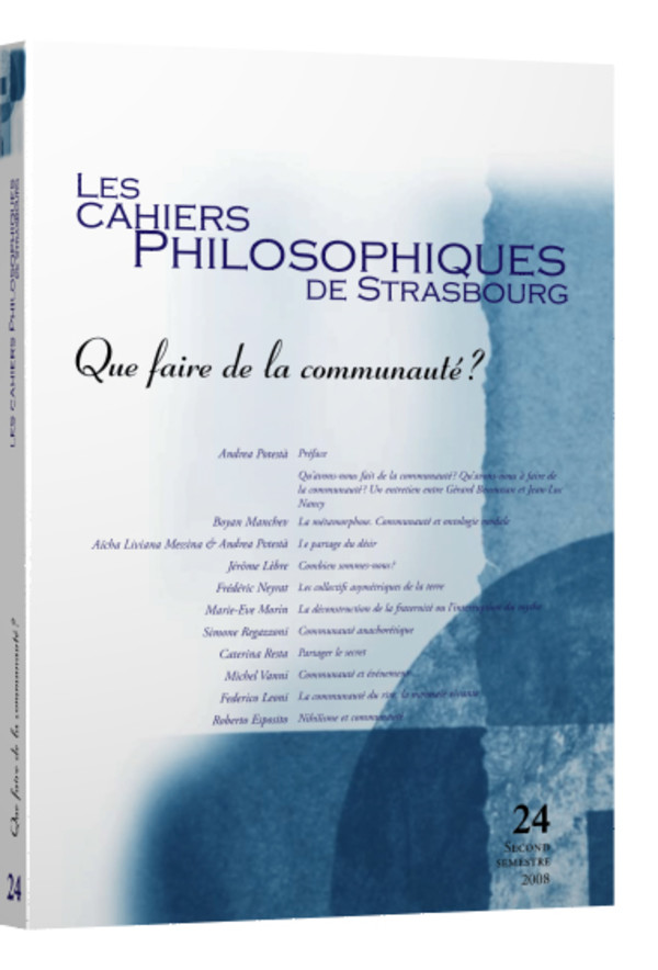 Que faire de la communauté?
