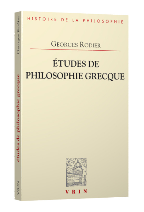 Études de philosophie grecque