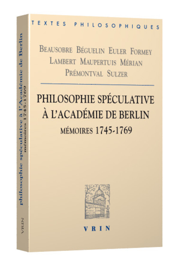 Philosophie spéculative à l’Académie de Berlin