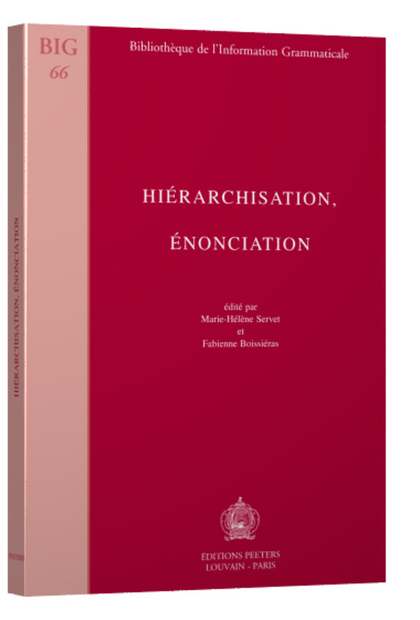 Hiérarchisation, énonciation