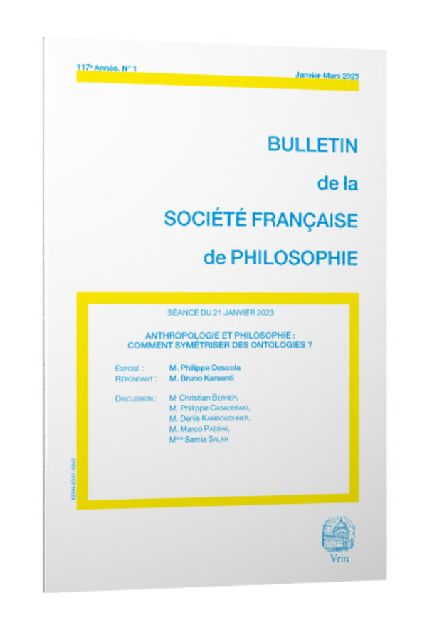 Anthropologie et philosophie : comment symétriser des ontologies?