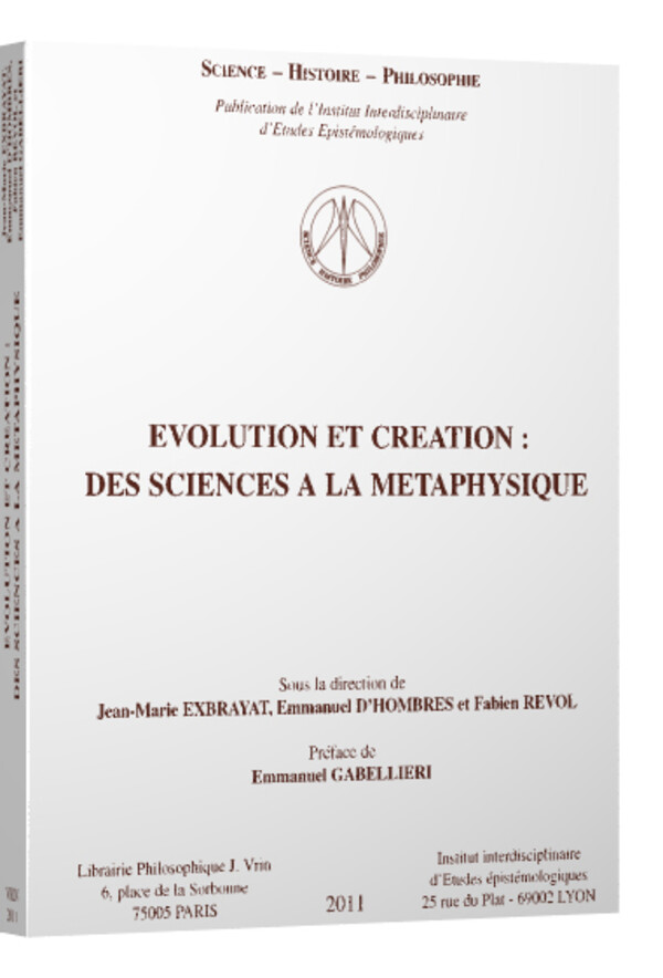 Évolution et création : Des sciences à la métaphysique
