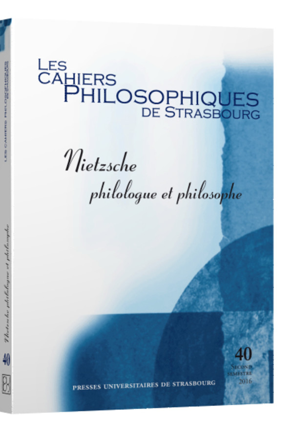 Nietzsche philologue et philosophe