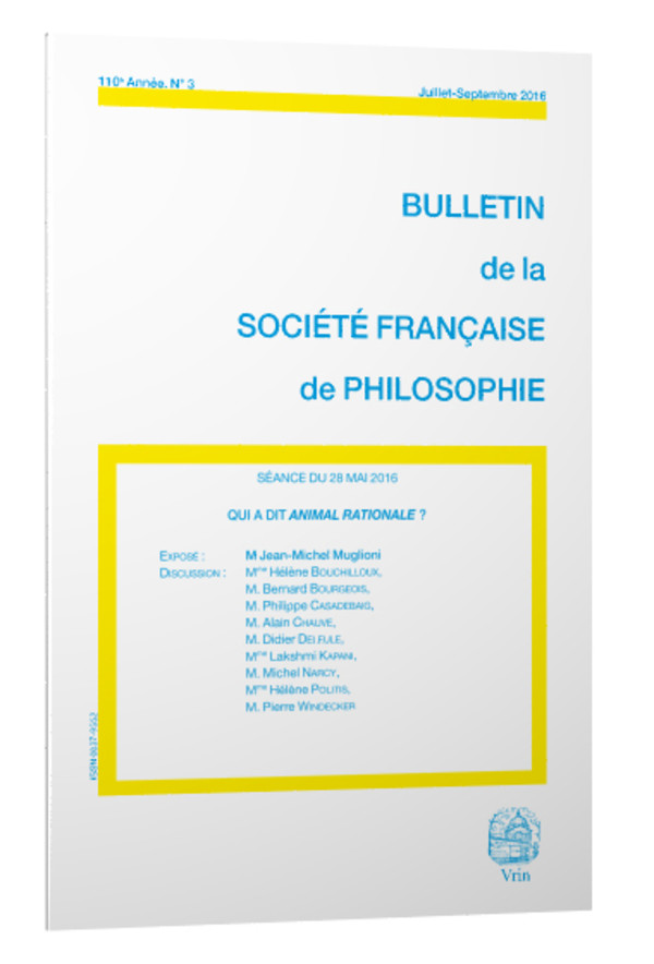 Qui a dit animale rationale?