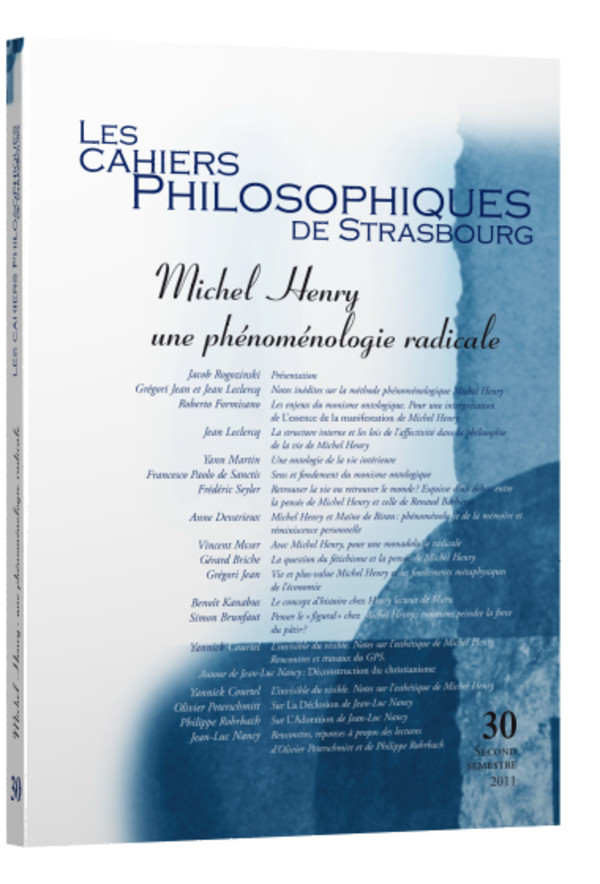 Michel Henry une phénoménologie radicale
