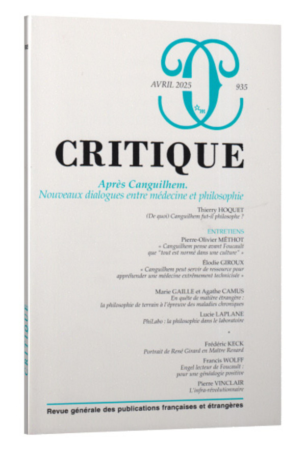Après Canguilhem.
