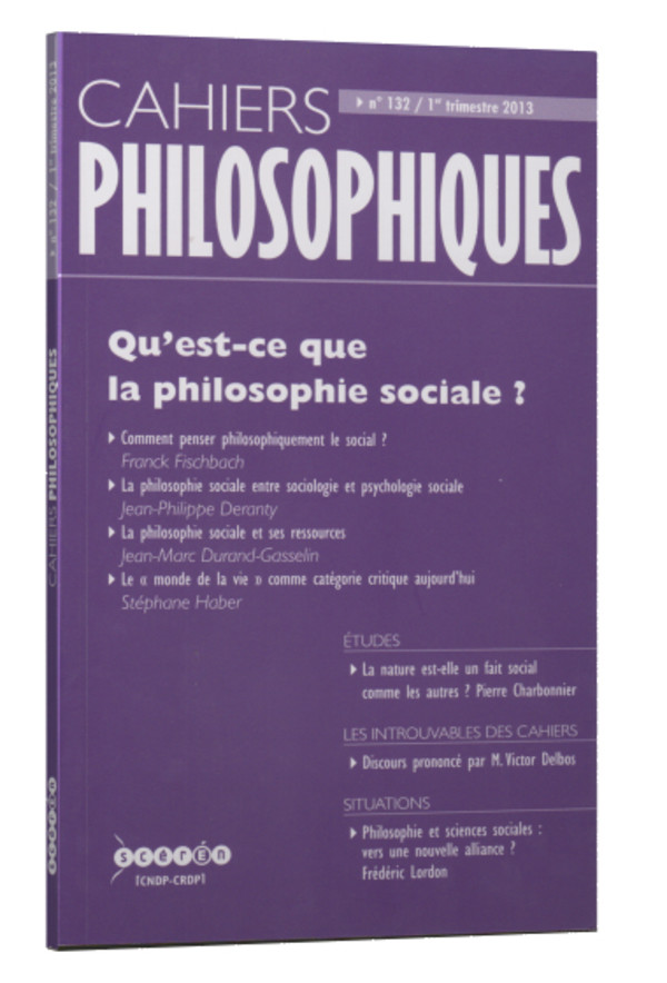 Qu’est-ce que la philosophie sociale?