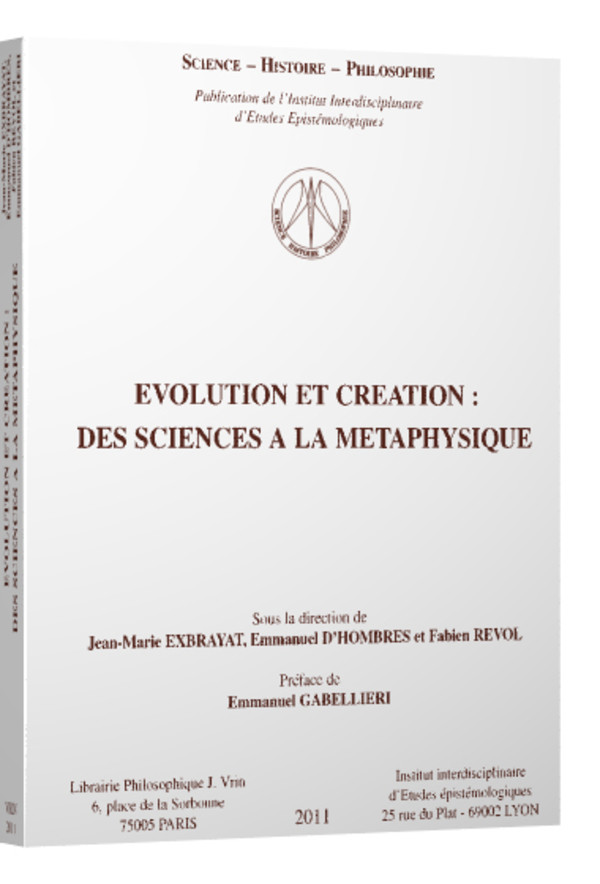 Évolution et création : Des sciences à la métaphysique