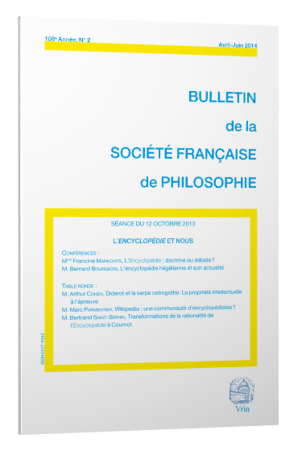 L’Encyclopédie et nous