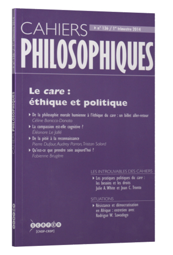 Le care : éthique et politique