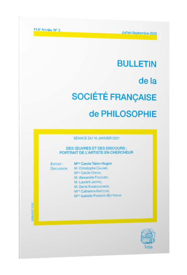 Des œuvres et des discours : Portrait de l’artiste en chercheur
