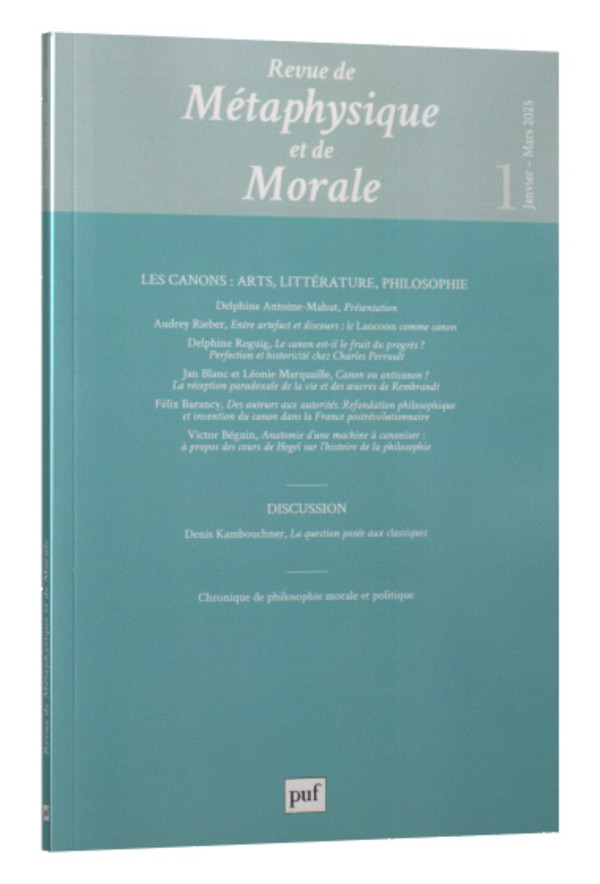 Les canons: arts, littérature, philosophie