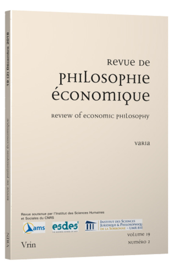 La philosophie économique au Japon / Economic Philosophy in Japan
