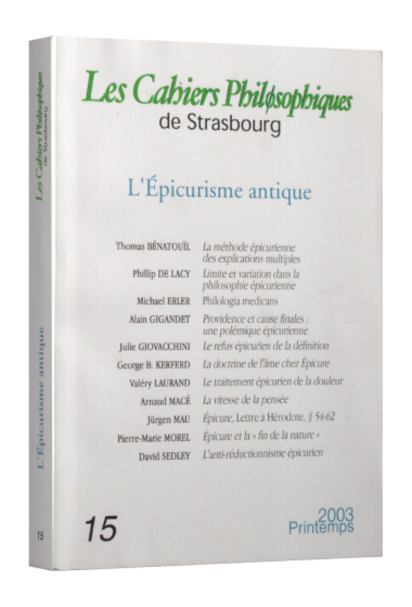 L’épicurisme antique