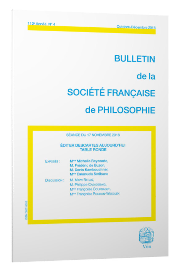 Éditer Descartes ajourd’hui